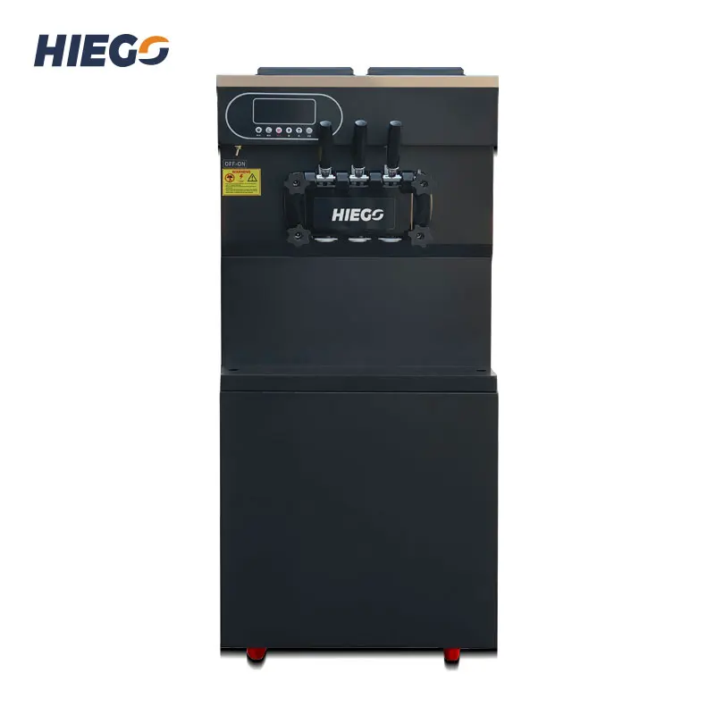 Soft Ice Cream Makers Sundae Counter top 36-38L/H Tricolor 2+1 Flavors Cones Freezing Machine
