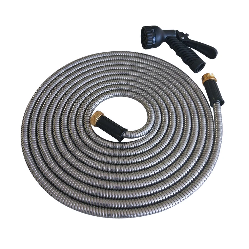 light weight dia 14mm retractable metal garden water hose with nozzle