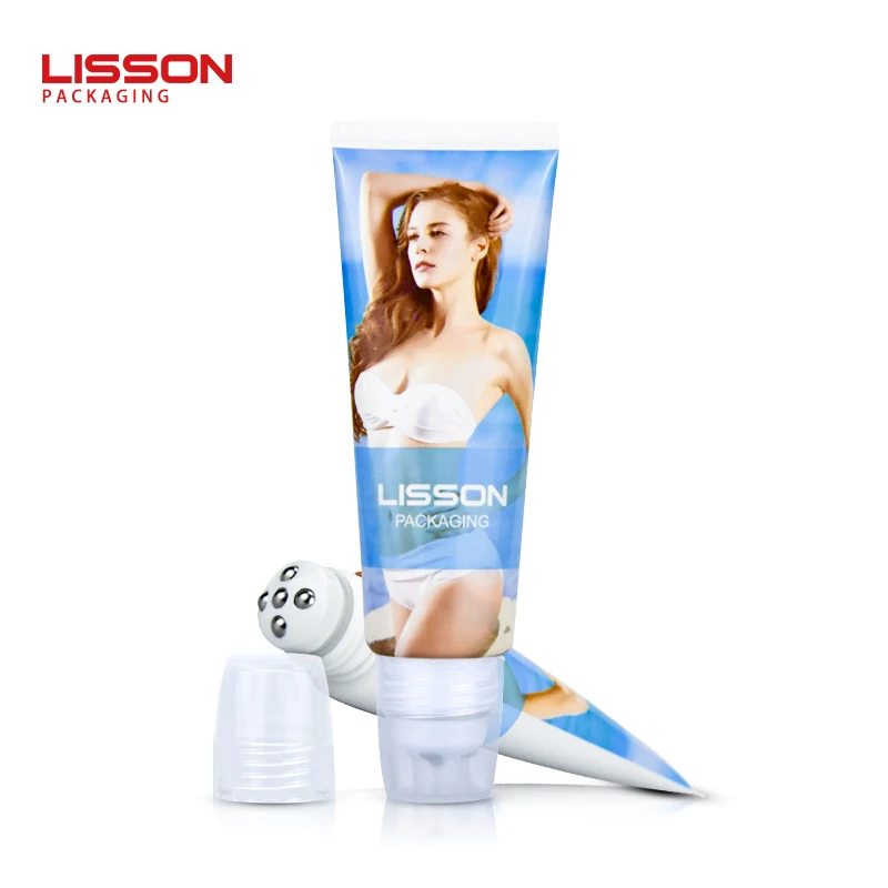 Custom Roller Ball Massage Plastic Cosmetic Packing Tube For Massage Cream tube roller