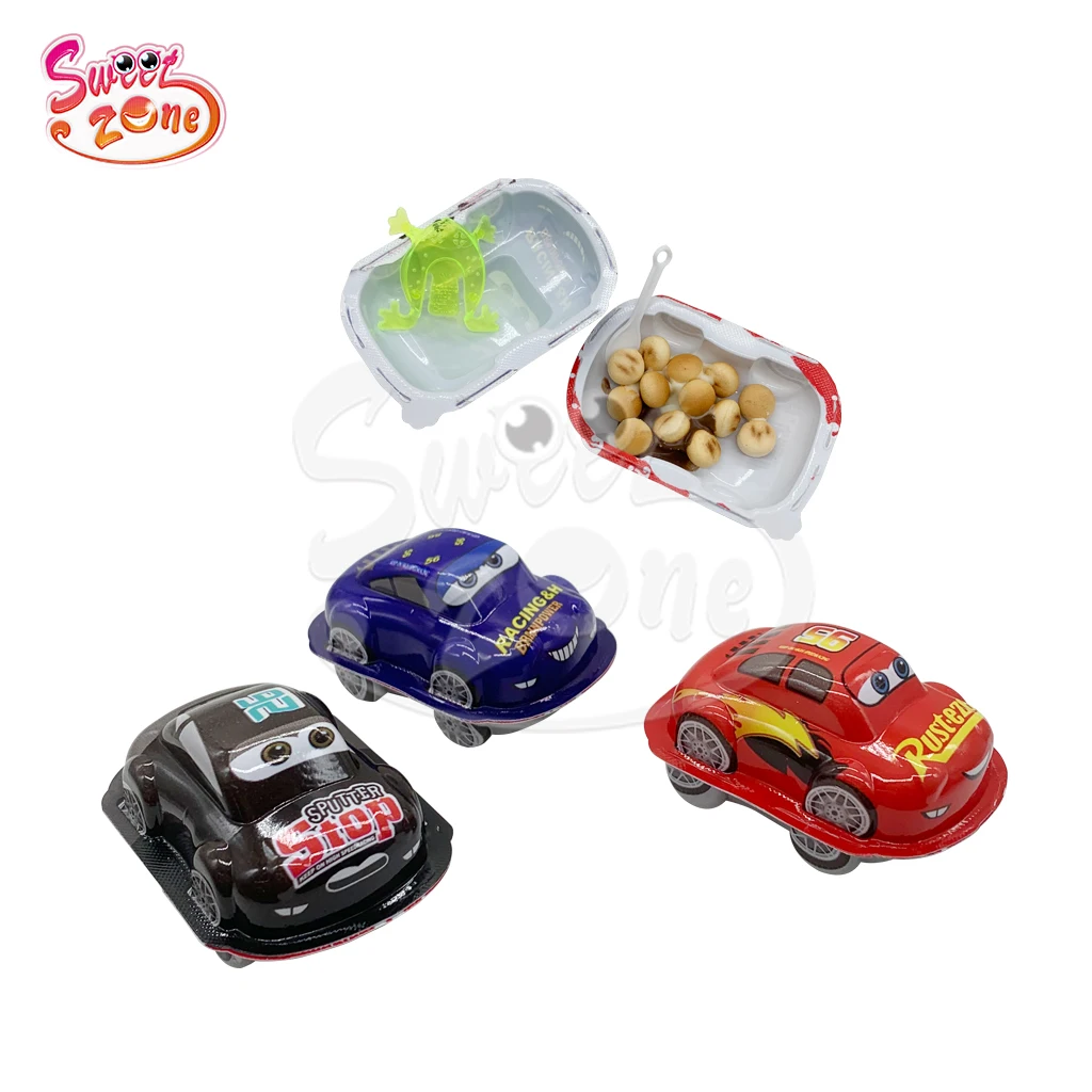 Whoselase Hot Sale Car Shape Surprise Chocolate Egg With Biscuit With Toy Candy