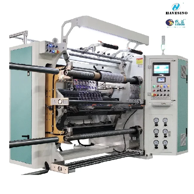 Stock available New Generation Customized PVC/BOPP/OPS/OPP Printed Film Slitting Rewinding Machine With Auto Unloading Frame