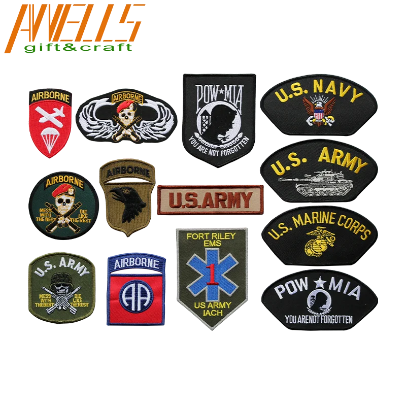 US  Army Patches, Tactical American Patches Special Forces Ranger Airborne Badges Hook and Loop Embroidered Patch