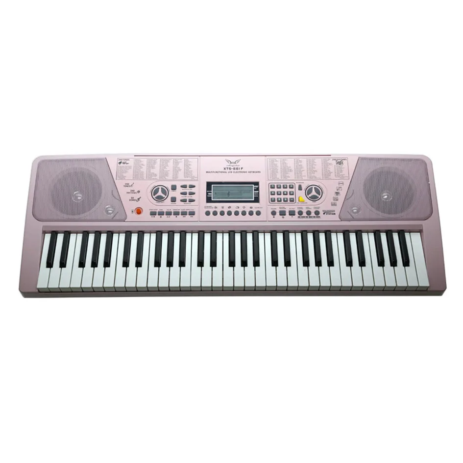 New Pink Electric Organ Piano Standard Keys Exquisite Gift Multifunctional LCD Display 61 Keys 50 Carton Plastic 200 25kg CN;GUA