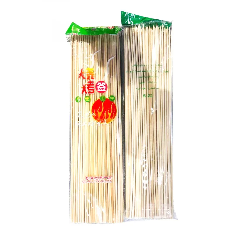 Hot Sell to Brazil   4.0 mm Espeto de bambu  Bamboo Skewers Custom Logo