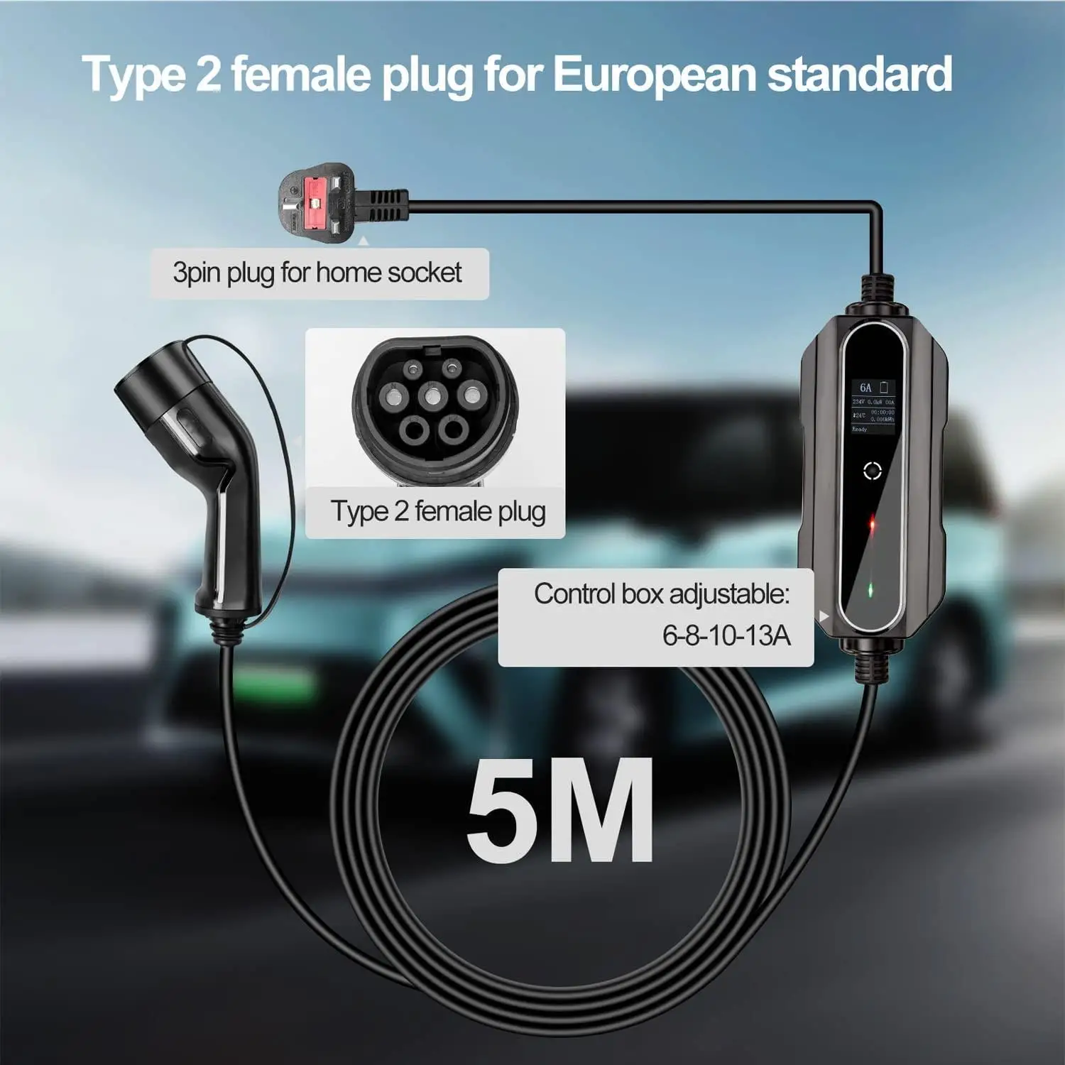 Workers Bee 6-13A Тип 2 с контролируемым цифровым экраном вилка стандарта Великобритании 3 контакта