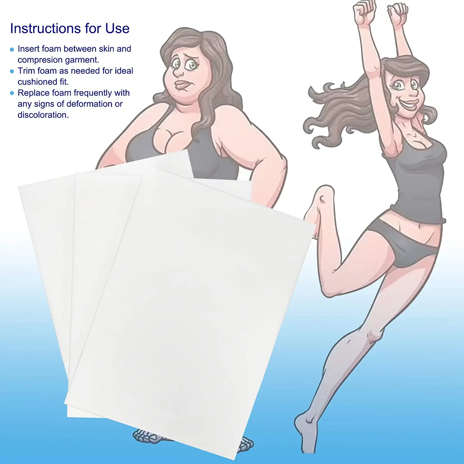 Medical Grade Lipo Foam Compression Post Surgery Pads