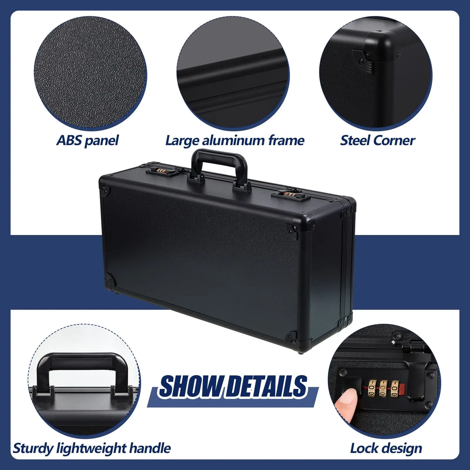 Password Lock Design Travel Slab Case Tamper Proof Jewelry Collectible Display Case Electronic Devices Storage Box
