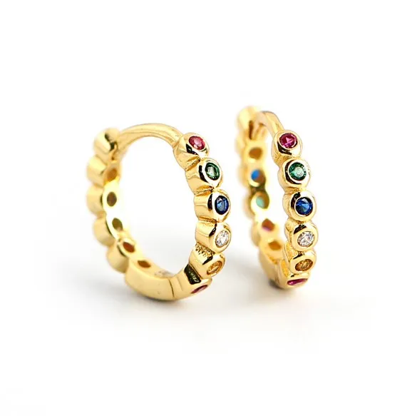 
KEN mixed color diamond Zircon Jewellery in Silver jewelry earrings charms 