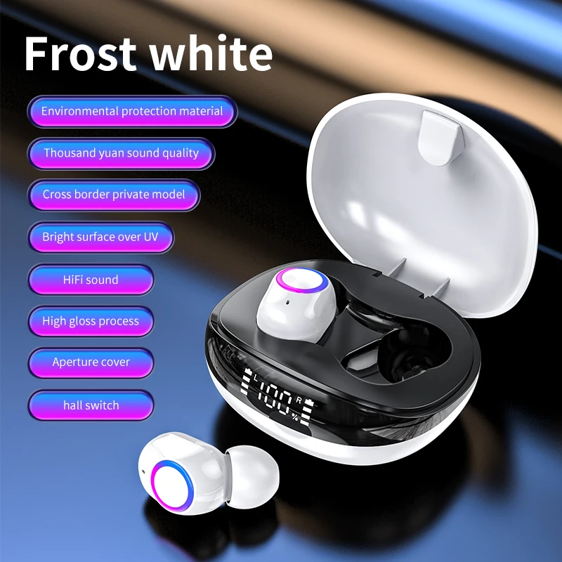2022 latest F8 Tws BT5.2 True Wireless Headphones Headset Earbuds Digital Electric Waterproof Noise Reduction Wireless Earphone