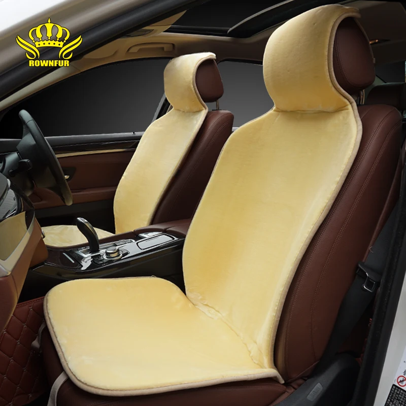 Skin friendly faux fur car cushion warm soft sleek comfortable universal car seat cover protector for winter