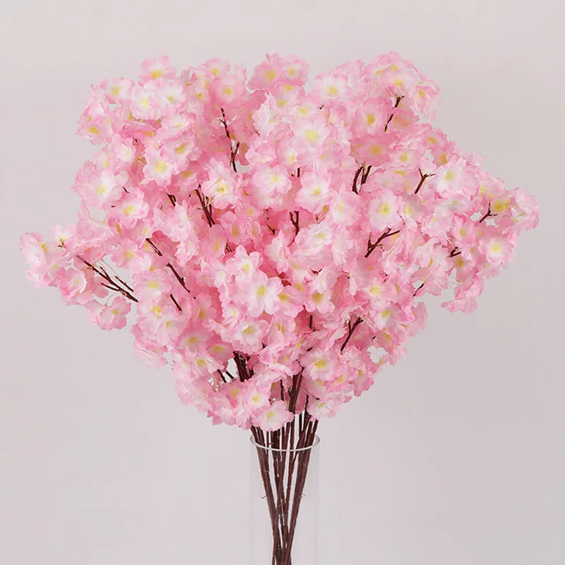 Factory Indoor Decoration Pink Artificial Cherry Blossom Tree Branches Arches Flowers Centerpiece Wedding Decoration