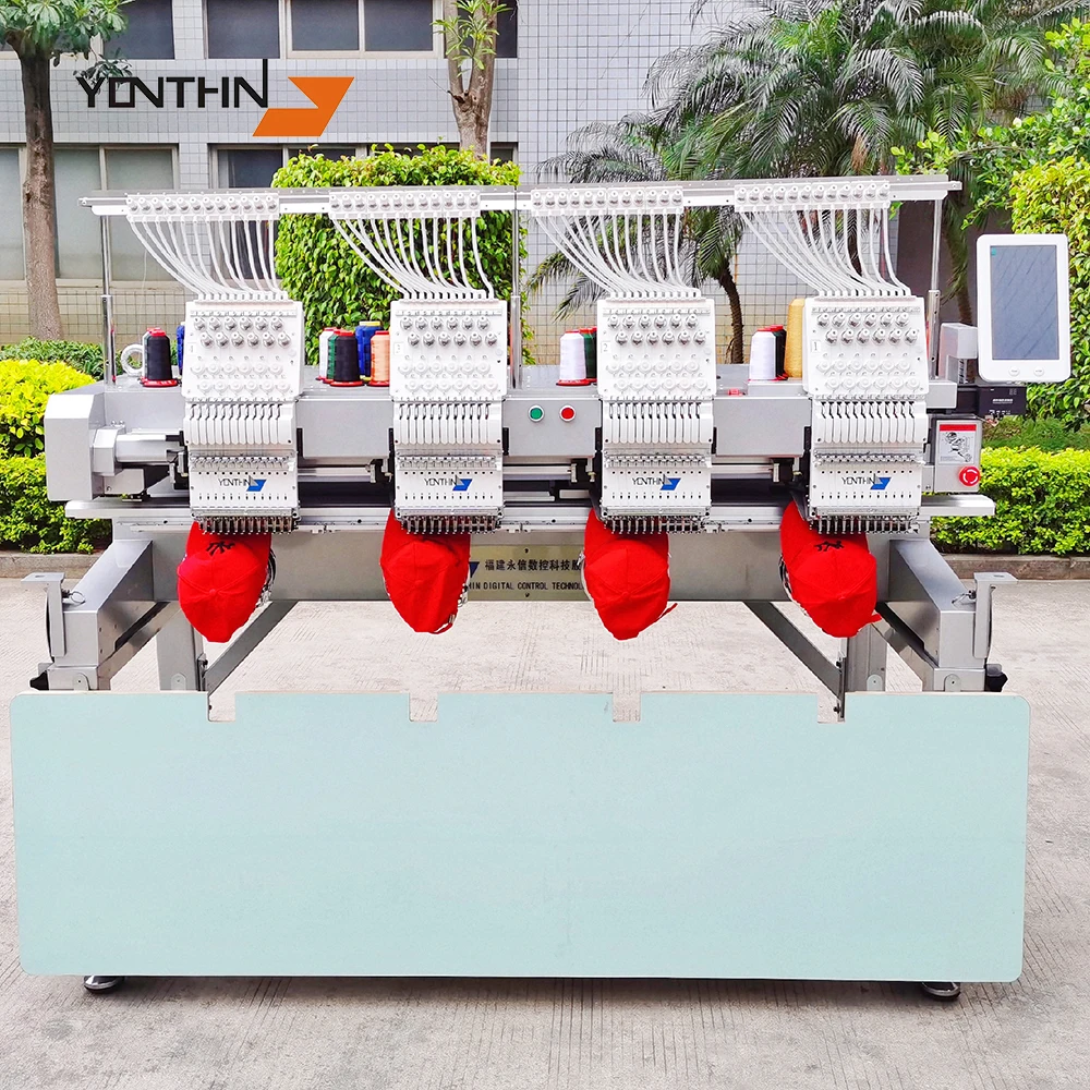 FREE DELIVERY FOR YONTHIN 4 heads Home Embroidery Machines Similar tajima embroidery machine magnetic frame apparel machinery