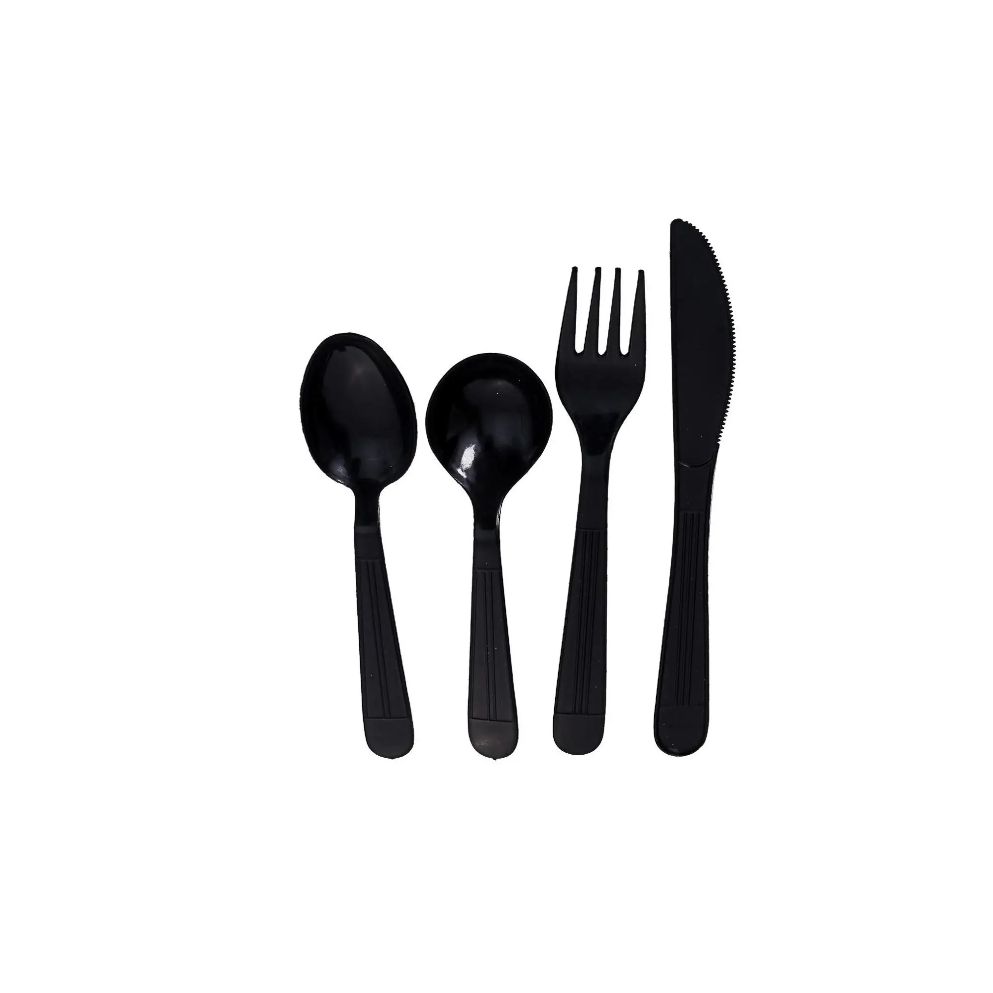 Disposable Cutlery Tableware Biodegradable Hot Sale Birthday Promotional New Fashion Christmas Bulk Rose Gold Gold Tableware Set