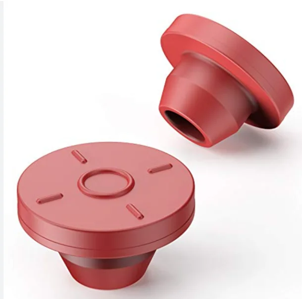 10ml clear glass injection vial 20mm red bromobutyl rubber stopper