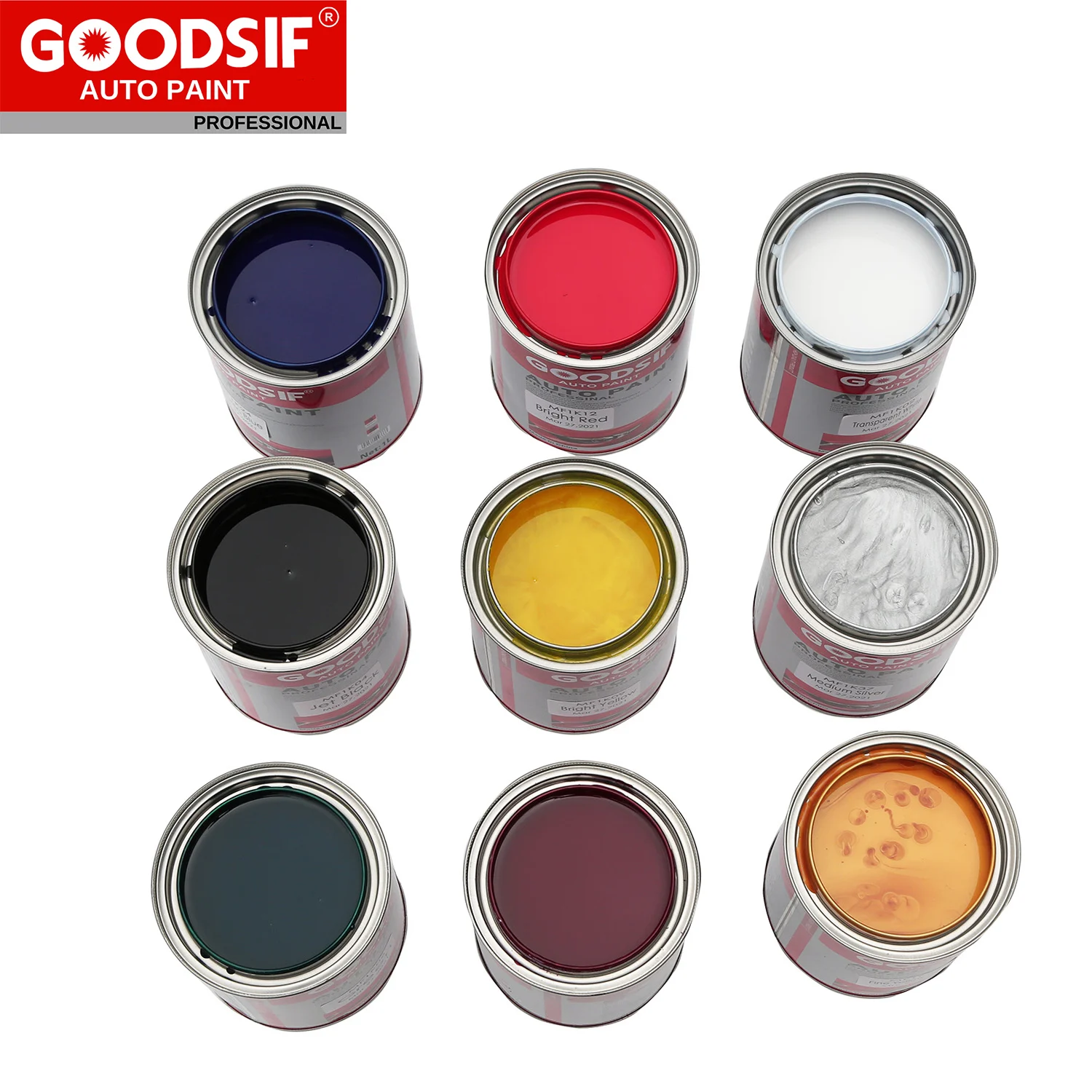 1K Basecoat Blue Pearl Auto Paint GOODSIF Acrylic Clear Coat China Primer 2K for Car Paint
