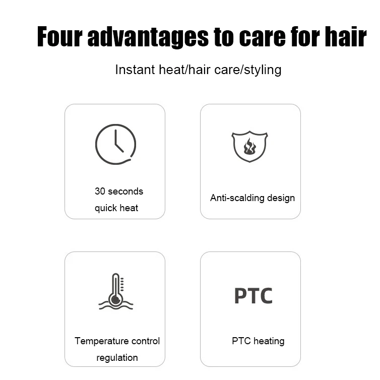Professional Flat Iron 2 in 1 LCD Display Hair Straightener Multifunctional Titanium Hair Straightener Comb Curling Iron Brush
