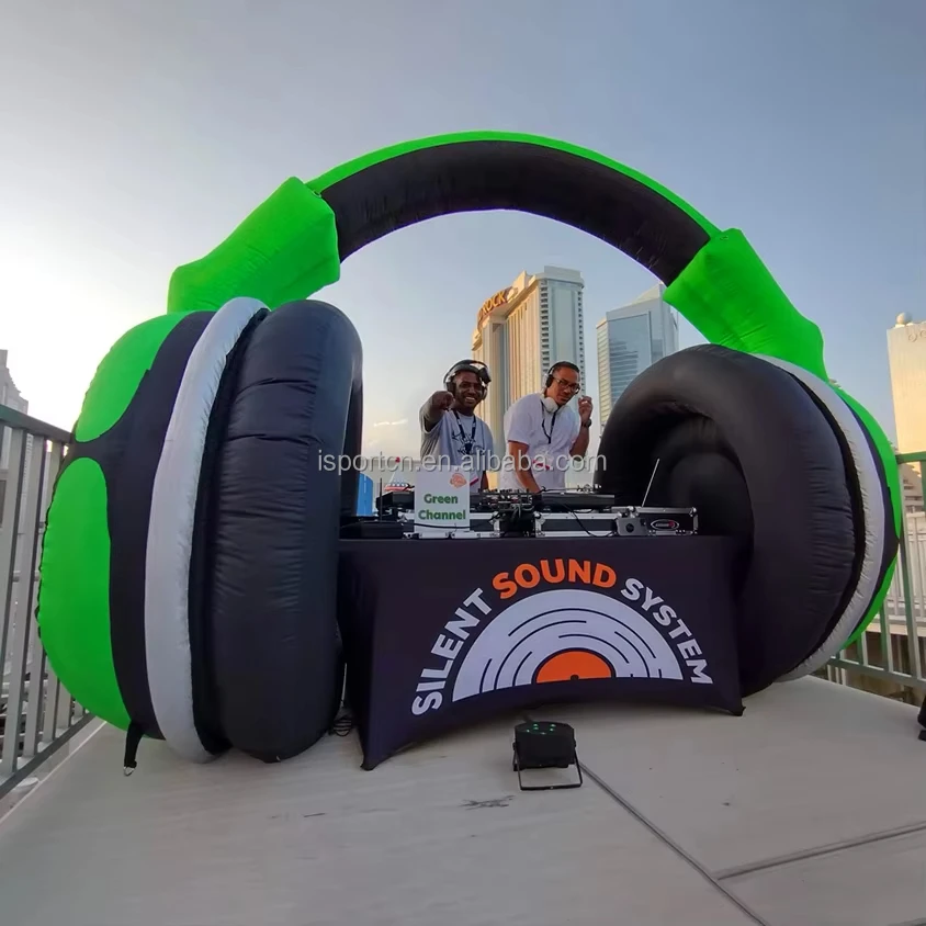 Best Selling Giant Earphone Music Event Use Inflatable Headphone Decoration