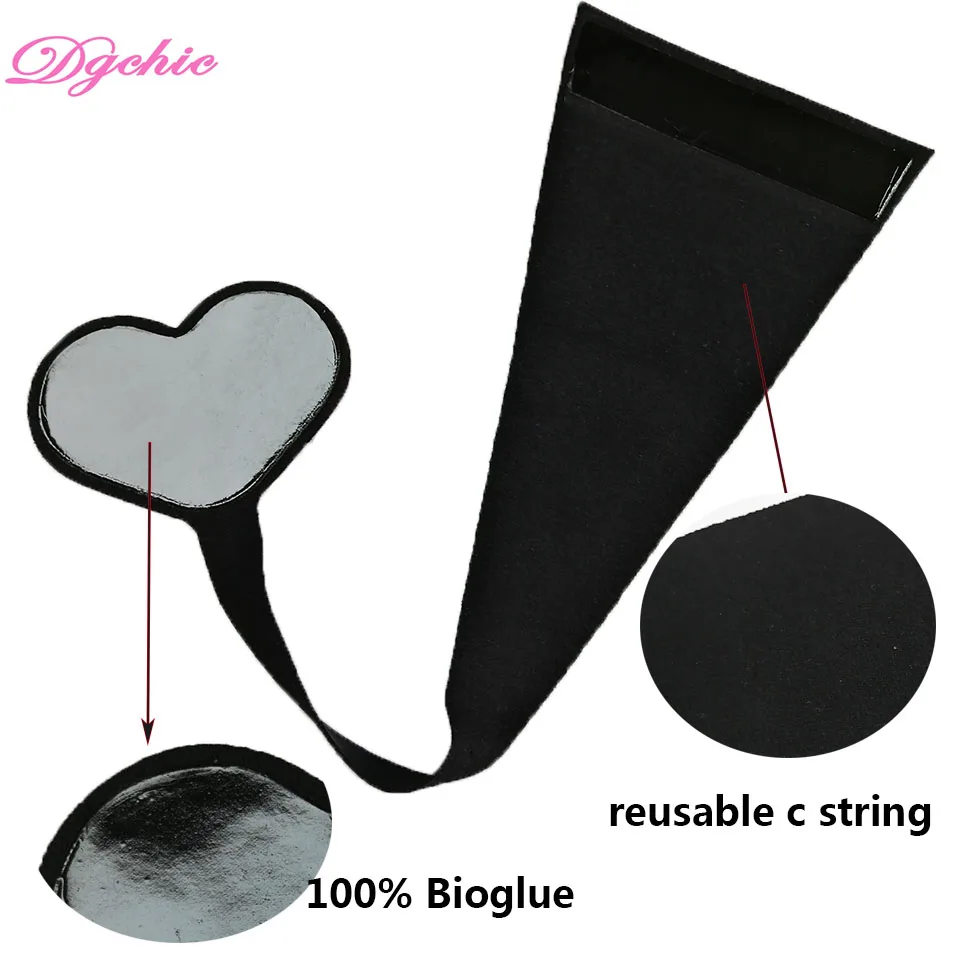 C string Seamless Self Adhesive Heart Shape Underwear No Panty Line Strapless Stick On Panties for women