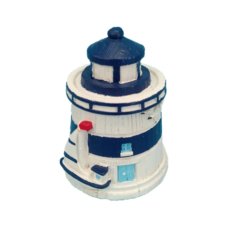 Nautical Miniature Mediterranean Style Lighthouse Decoration Home Decoration Polyresin Ornament