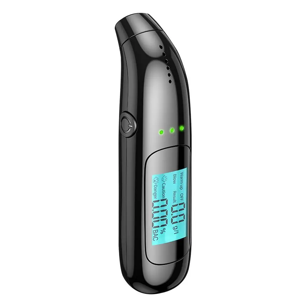 Rechargeable Portable Digital Non-Contact Breathalyzer Air Blowing Detector Alcohol Tester