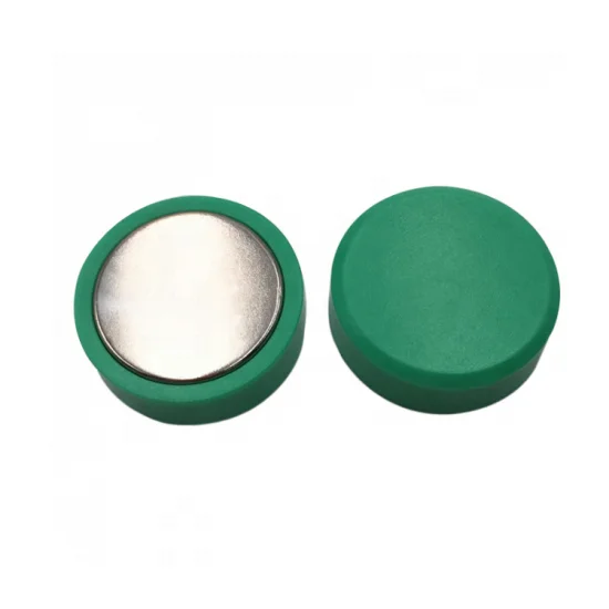 Office Magnetic Pin 6x2mm Height N35 N48 N52  Disk Whiteboard Magnets with Plastic Coating for White Board Word Map for Teaching