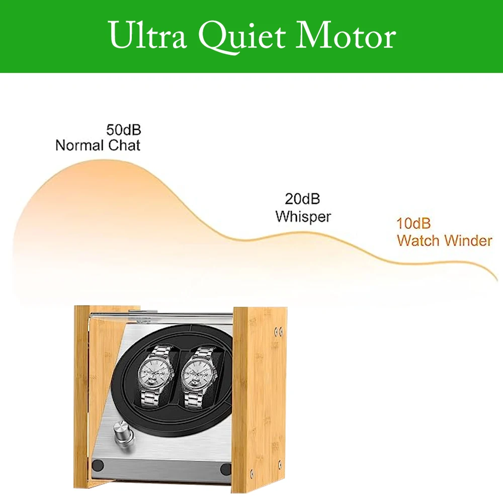Wholesale Custom Mabuchi Motor Automatic Wooden Watch Winder Display Box Case Single Wood Watch Winder