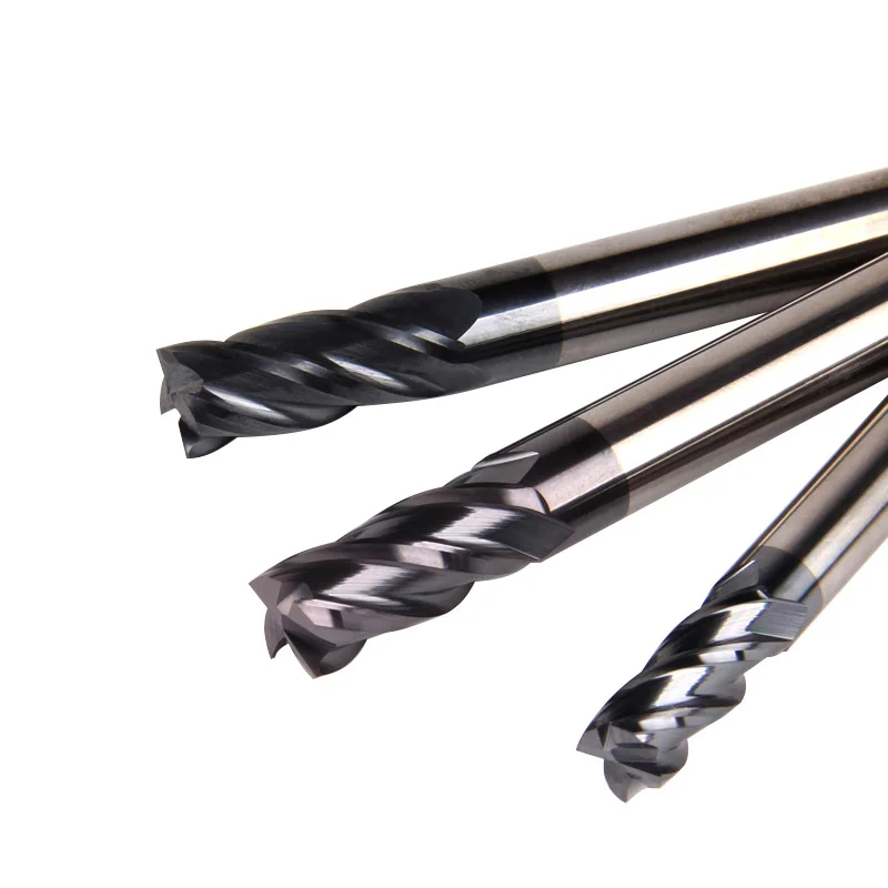 Концевая фреза 45 HRC из карбида вольфрама с 2 канавками для фрезерования стали