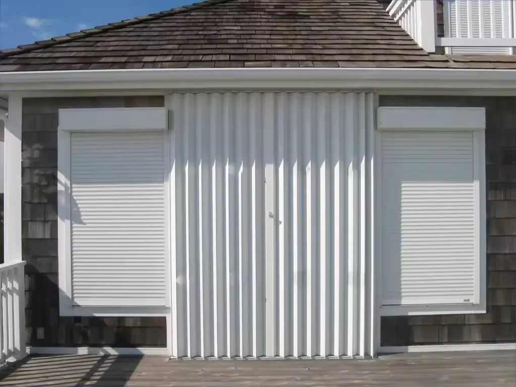 Hurricane shutters aluminium accordion folding shutters for outside windows and doors