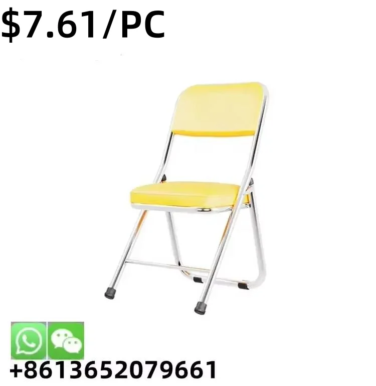Popular High level park metal courtyard kitchen leather Metal Folding Chair