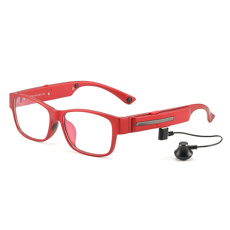 Dropshipping Eyeglasses Wireless Blue Tooth Spectacles Red Unisex Alarm Smart Eyewear Women Blue Light Blocking Smart Glasses