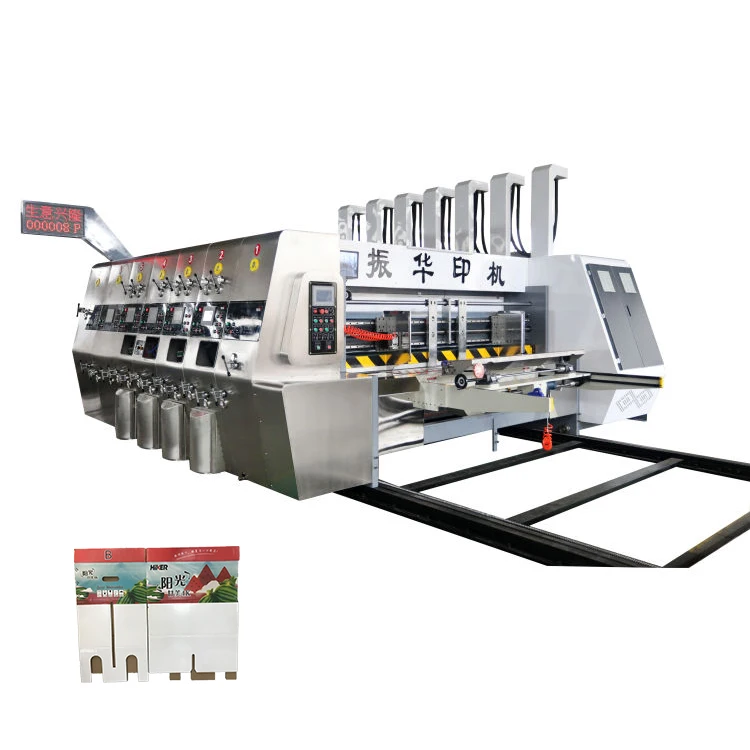 ZH-SYKM Lead Edge Feeding Printing Slotting Die Cutting Corrugated Carton Making Machine For Sale