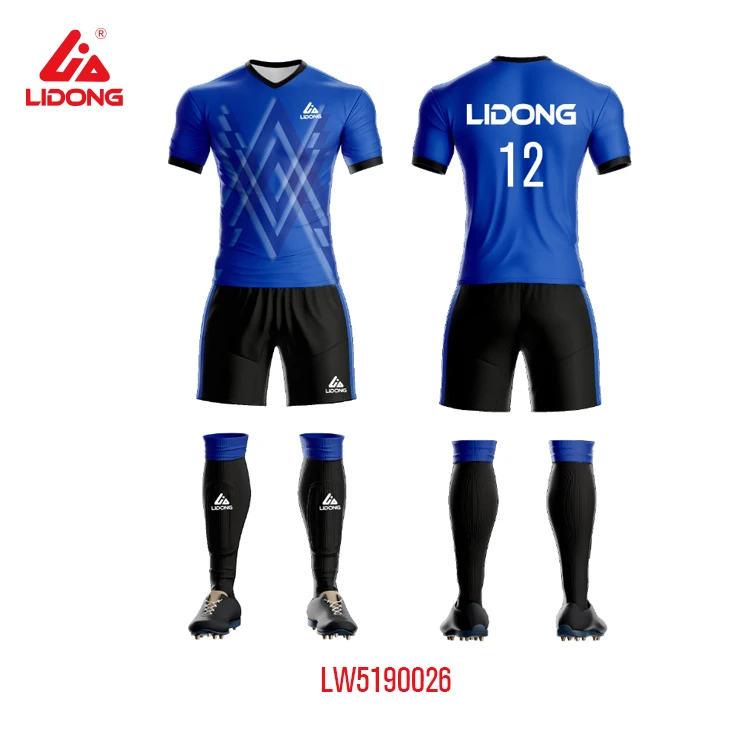 Custom Brand Logo Design Sport Wear Soccer Kit Tracksuit Full Sublimation Set Football Kit or Cutsew Sportswear