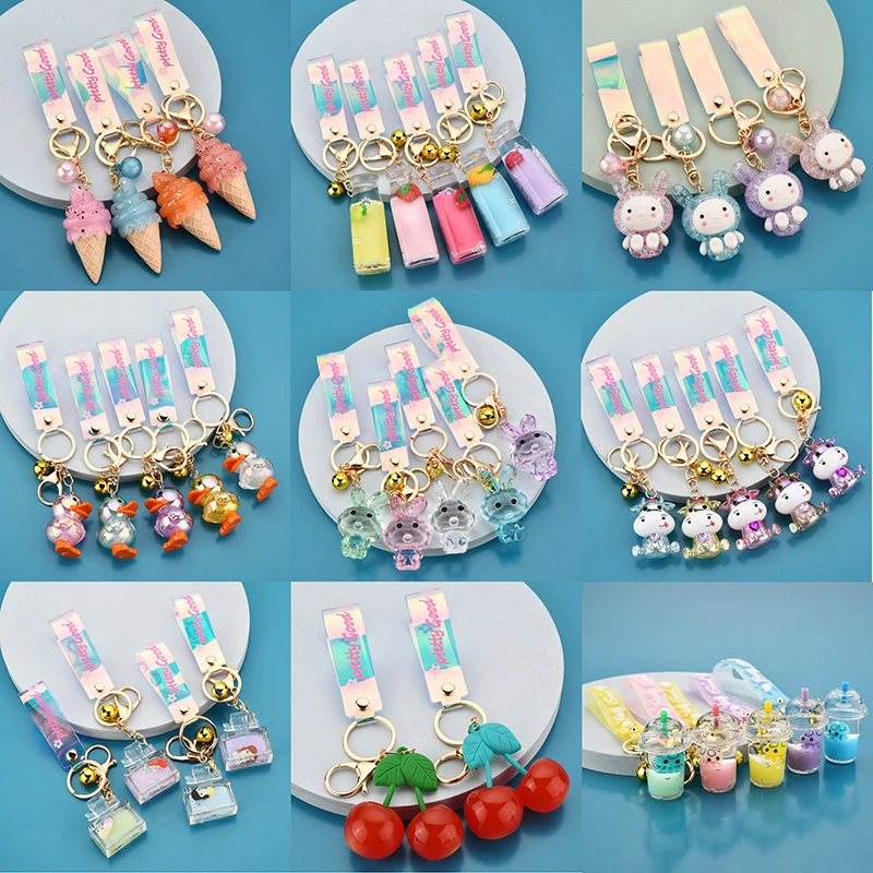 Новый дизайн брелок с жидкостью и сыпучим песком блестящий акриловый пайетками для ключей