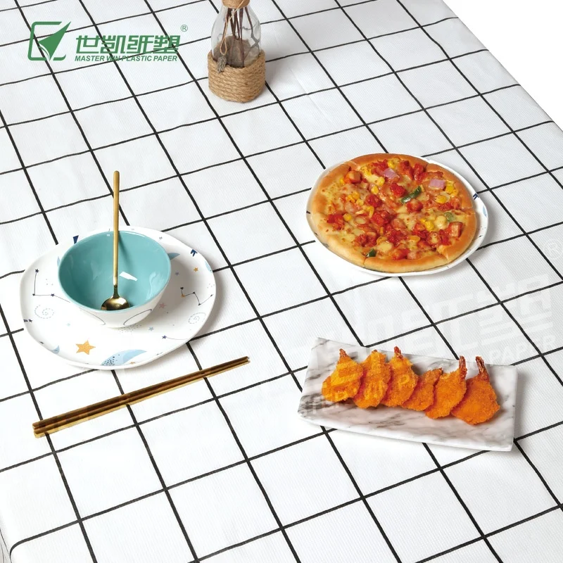 Degradable Eco-friendly Film Wholesale  Waterproof Easy To Clean Table Cloth Roll Plastic Disposable Tablecloth
