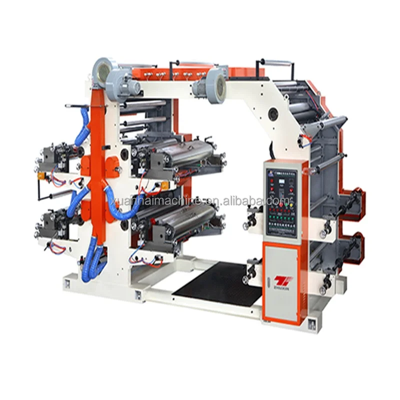 XUANHAI 4 Color Plastic Plastic Flexo Printer Plastic Bag Paper Bag Flexo Printing Machine Price