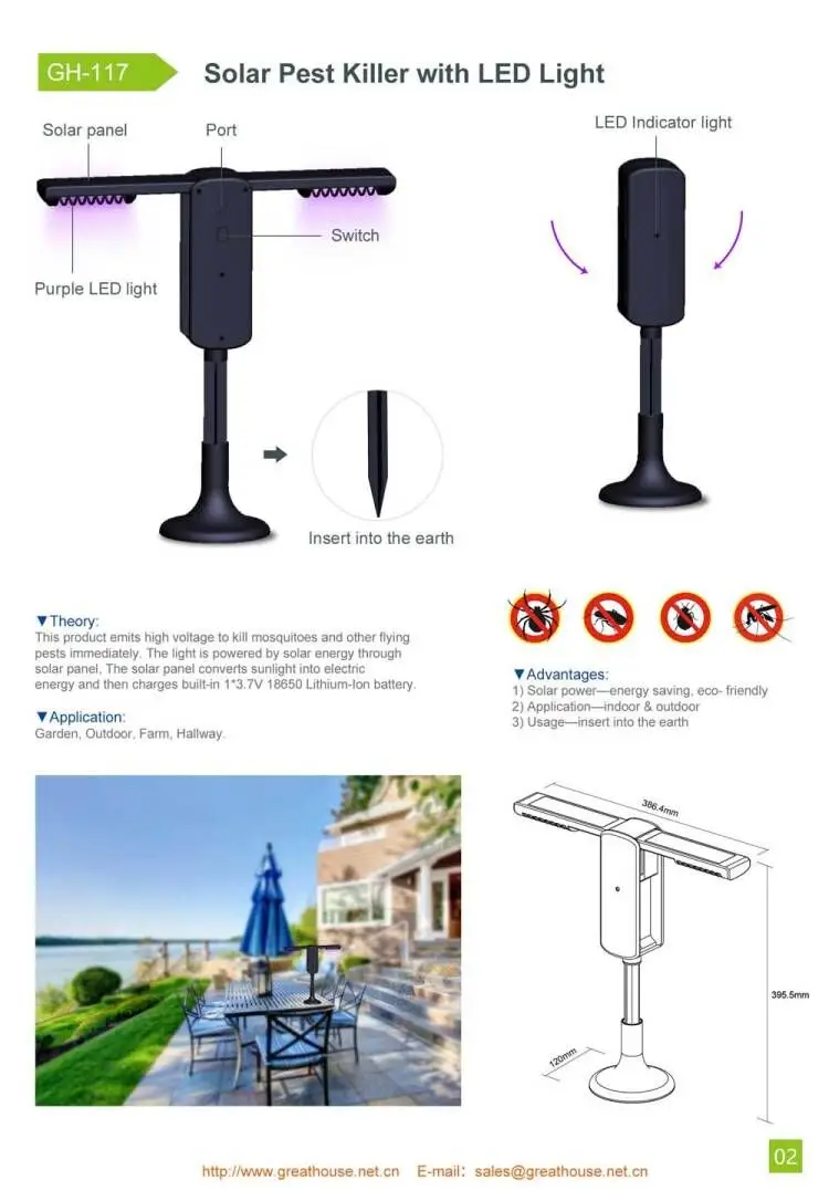 rechargeable mosquito killer led mosquito killer solar powered mosquito killer lamp outdoor