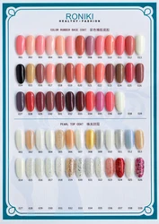 RONIKI Camouflage Nail Rubber Base UV Gel Polish Wholesale Private Label Colors Rubber Base Coat