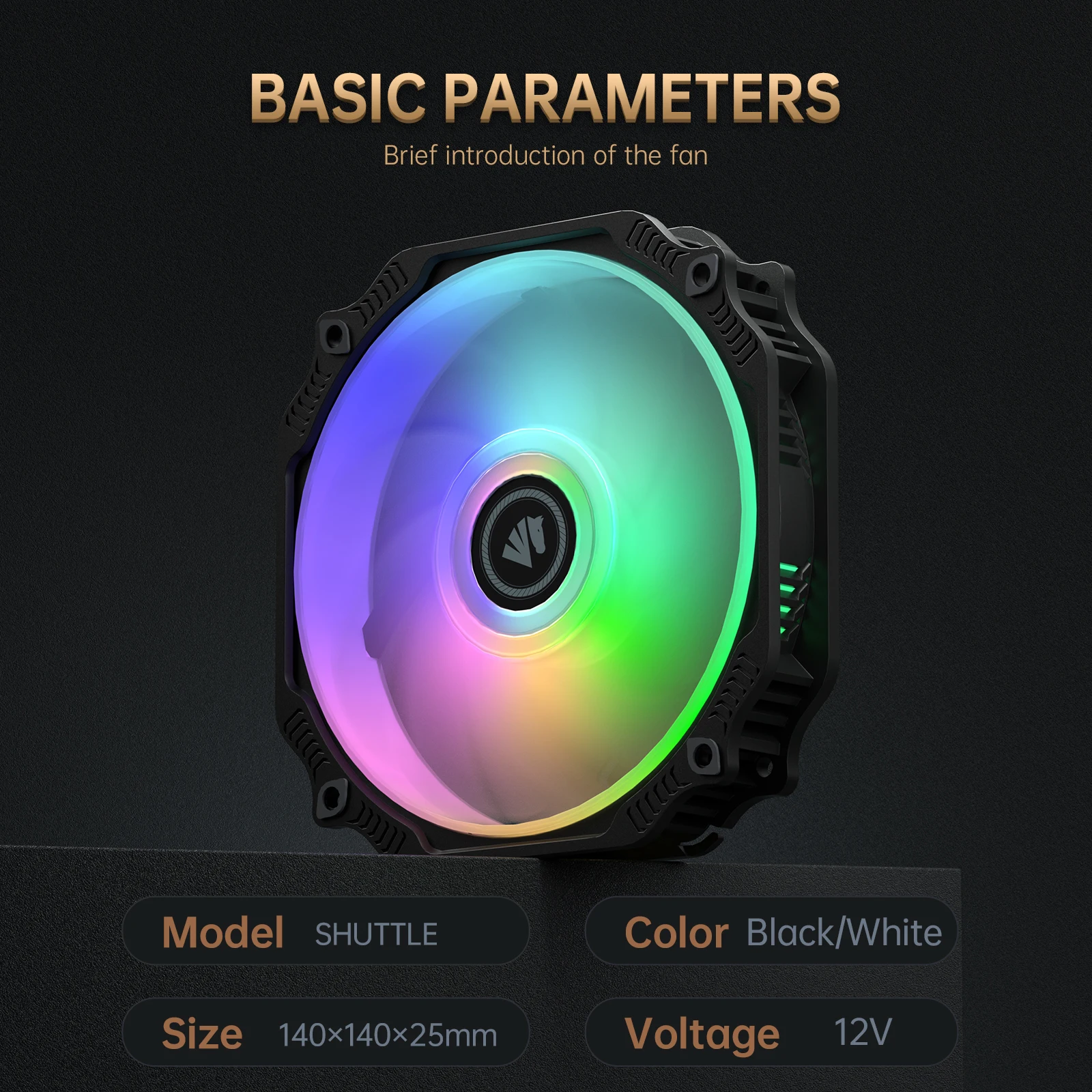 Small MOQ OEM DIY New Arrival Shuttle 140mm Hydradlic Bearing Liquid Cooler PC ARGB Aluminum Lower Noise case fan