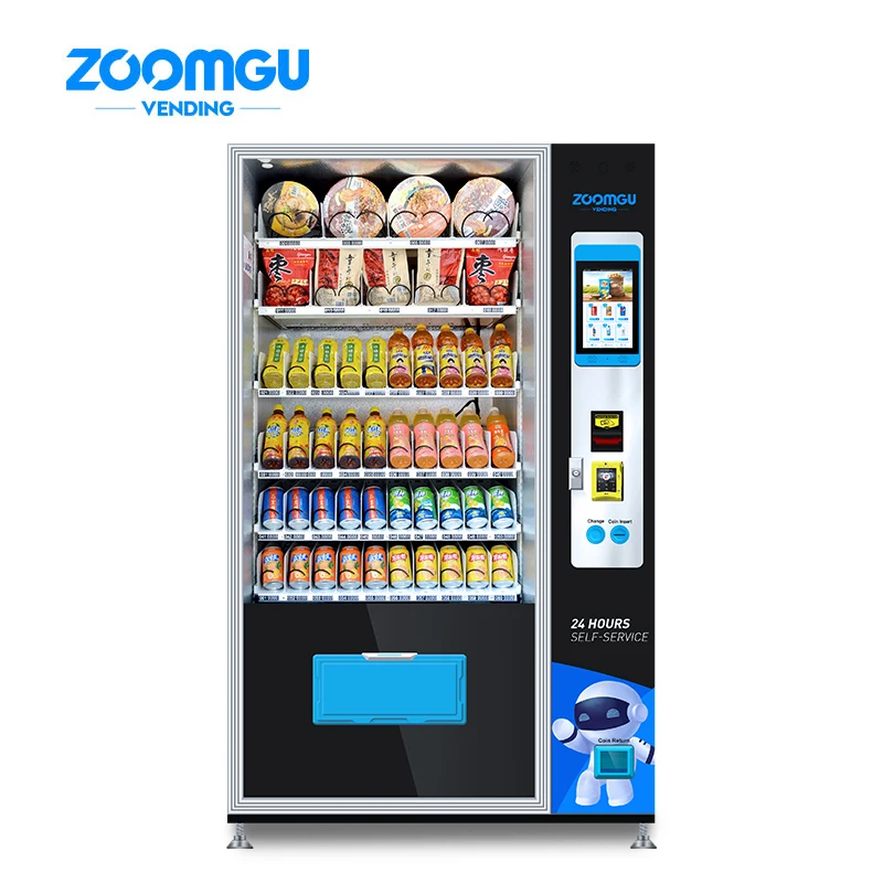 Zoomgu популярный снэк-напиток 10 дюймов комбинированный торговый автомат для продуктов