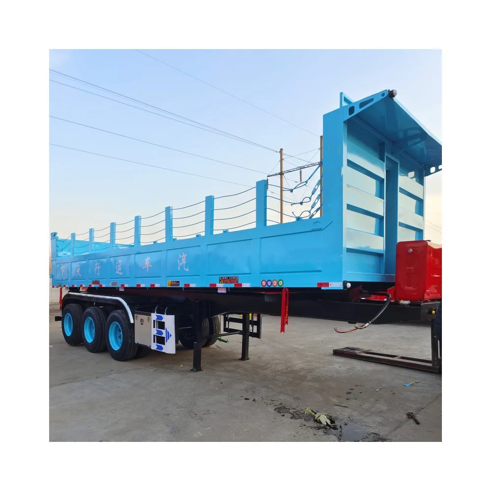Factory price 9m rear flip dump truck trailer special transport truck made in China