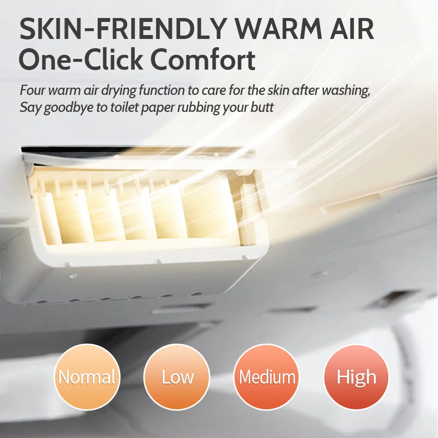 New design soft close electric nozzle self-cleaning smart toilet seat bidet bathroom with remote control