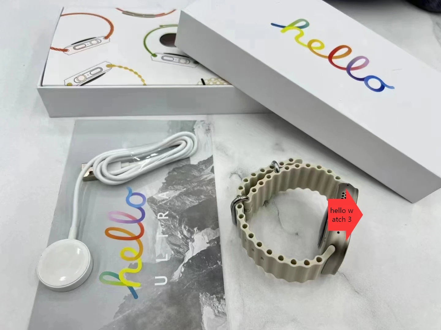 hello watch 3 smart watch 8 ultra sport fitness tracker 4GB storage 49mm always bright screen 450mAh NFC GPS compass smartwatch