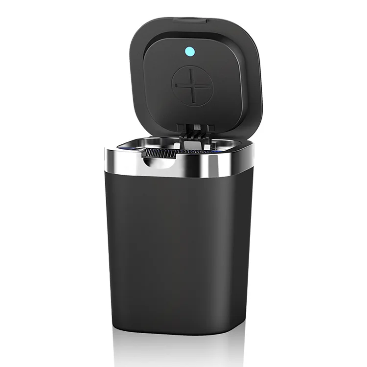 K & B Fashion Business LED Portable Ceramic Liner Smokeless Car Ashtray