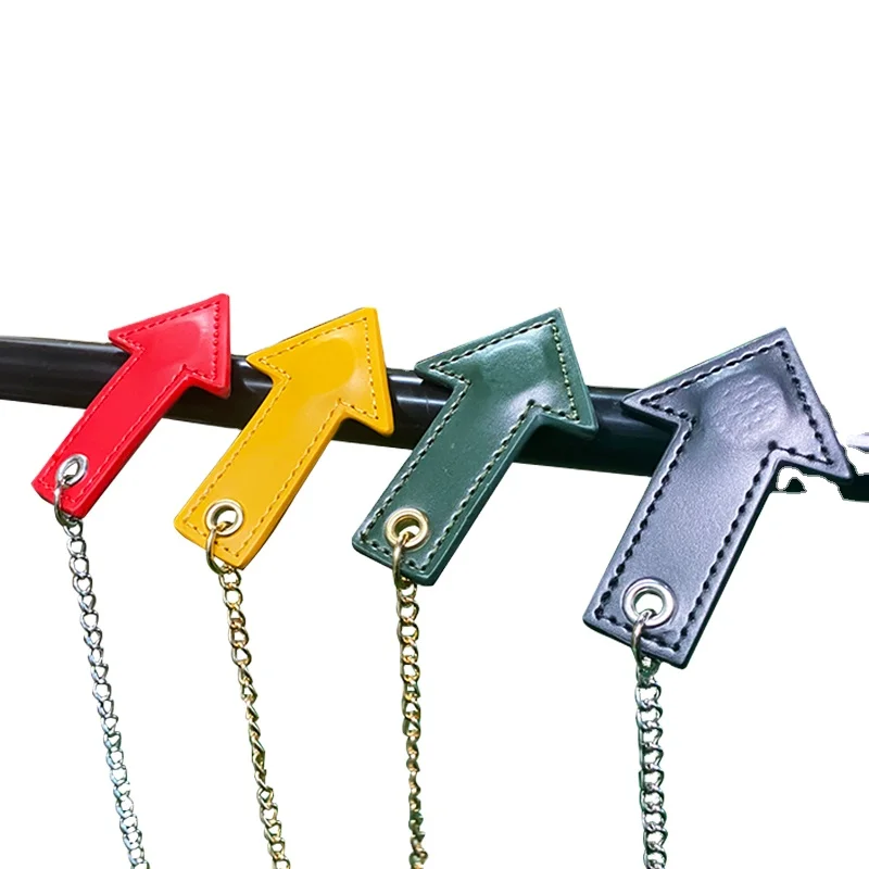 Arrow Shaped Chain Anti Drop Golf tees Custom Logo Leather Golf tees Arrow with Chain Antidrop