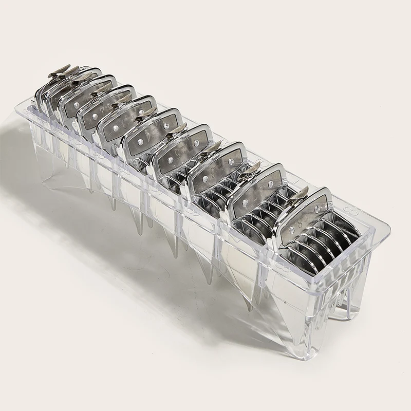 10 size electroplate Guide Comb with metal clip hot sale Metal Limited Combs Hair Clipper Cutting Tool top quality