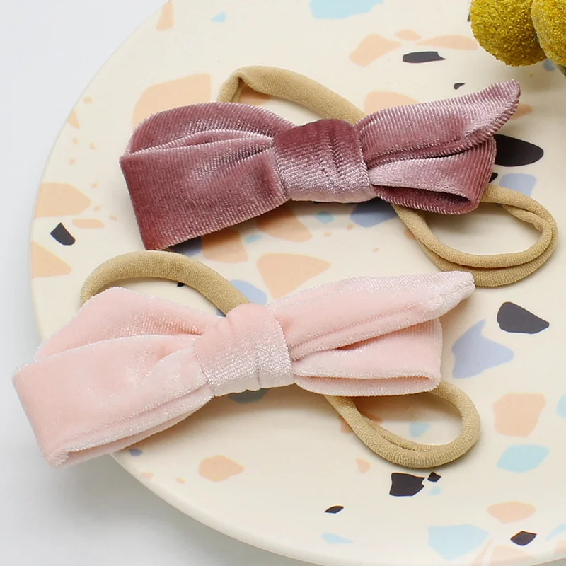 2020 New Style Wholesale Custom Newborn Girl Baby Hair Accessories hair clips Organic Big Bow Headbands In Bulk