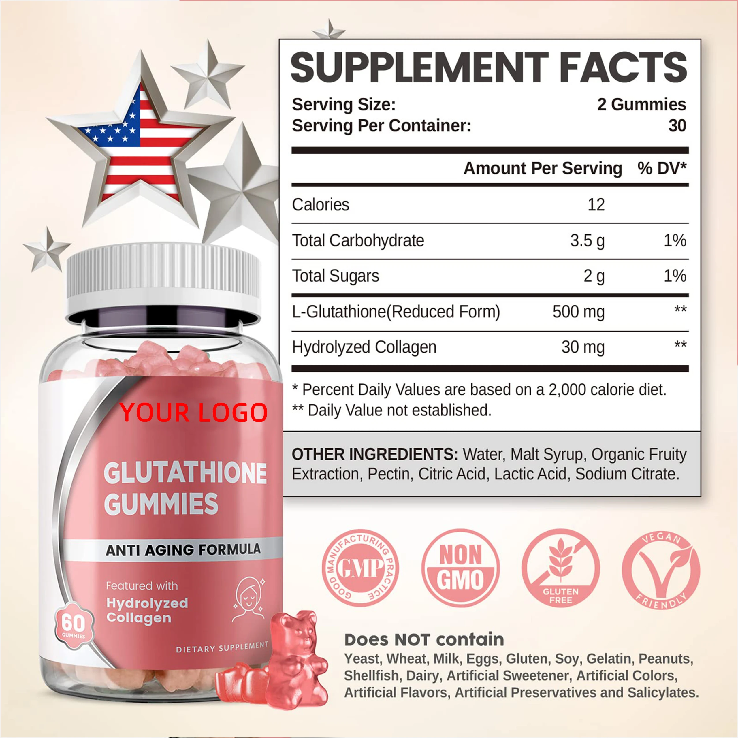 Glutathione Gummies For Unclouded GMP Verified and upheld Gluten-free snacks Herb-fueled With skin whitening gummies