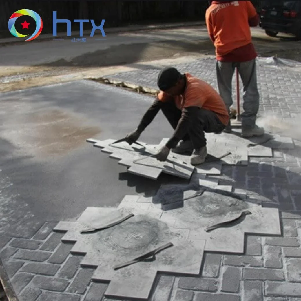 Штампованная бетонная форма с деревянным узором