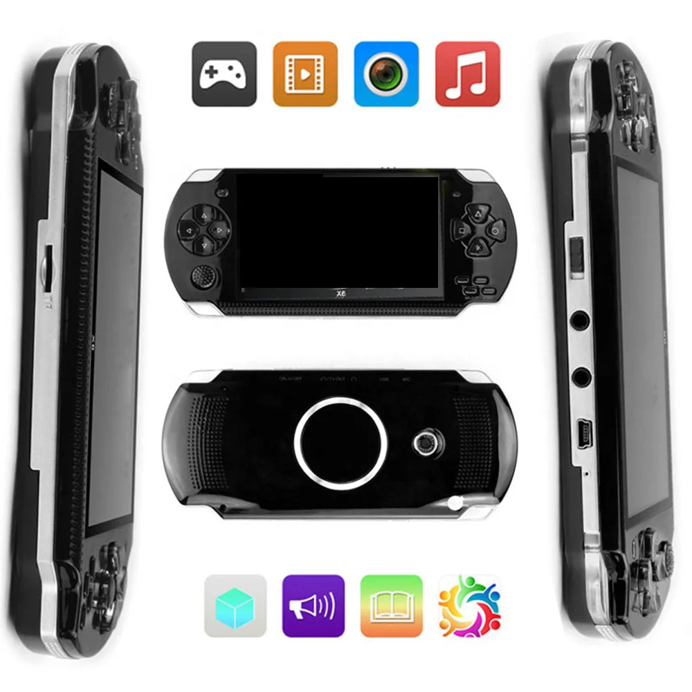 Игровая консоль X6 для PSP Game Handheld Retro экран 4 3 дюйма mp4-плеер игровой плеер с поддержкой камеры видео электронной