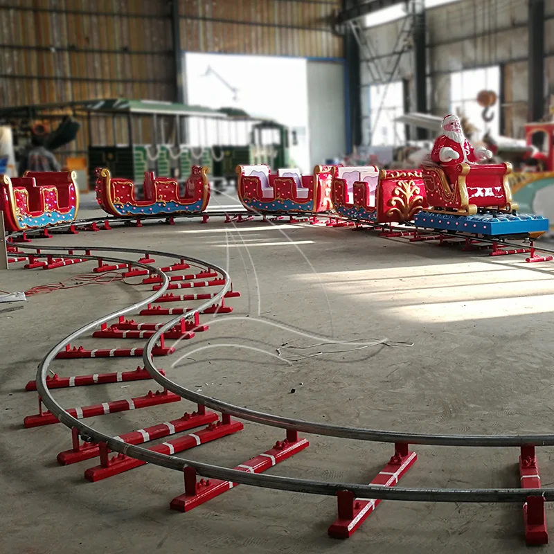 Christmas rides attraction  track train Train for kids and adults suit Christmas theme